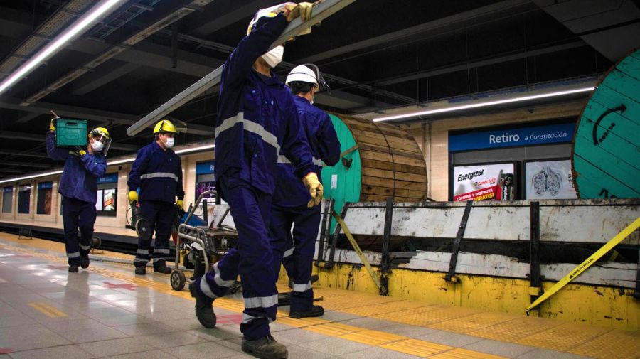 Obras de repotenciación en el subte porteño 20220420