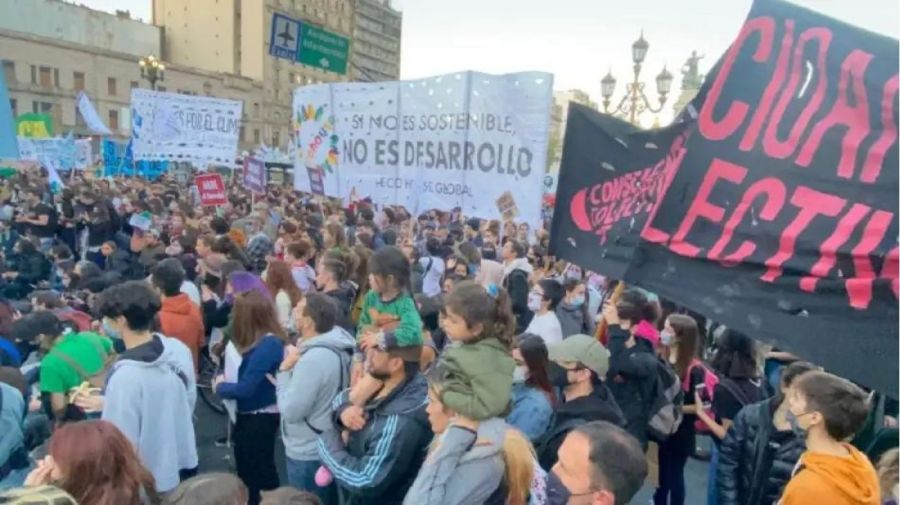 Marcha del cambio climático en Congreso