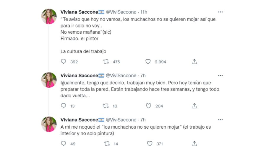 Viviana Saccone polémica en Twitter