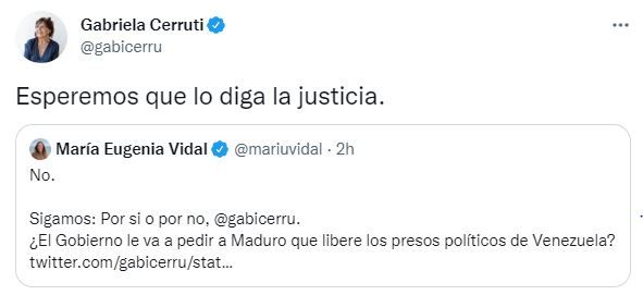 El cruce entre Vidal y Cerruti.