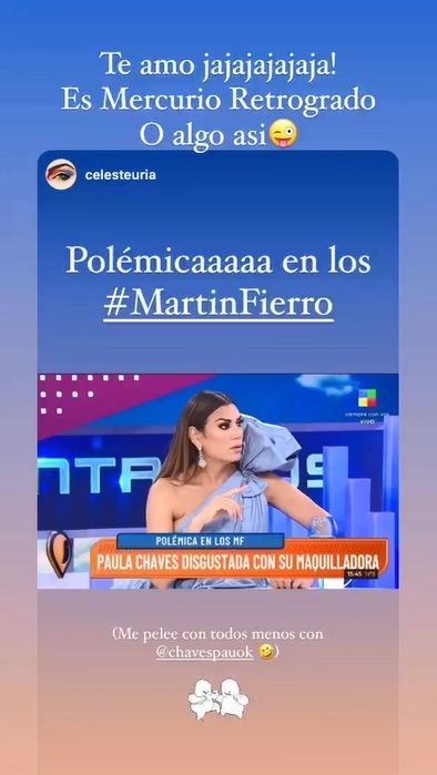 Paula Chaves rompió el silencio sobre la pelea con su maquilladora en los Premios Martín Fierro 2022