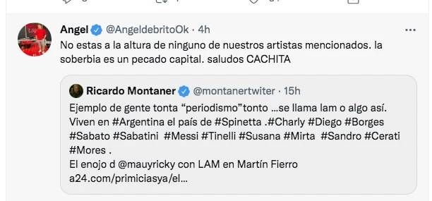 Ricardo Montaner atacó a LAM y Ángel de Brito le escribió un duro mensaje 