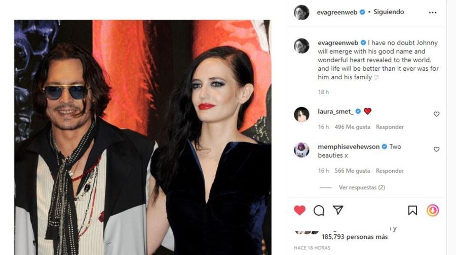 Eva Green mensaje Johnny Depp