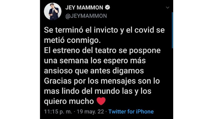 Jey Mammón con Covid