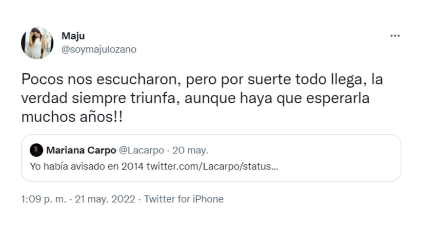 Maju Lozano contra Facundo Arana