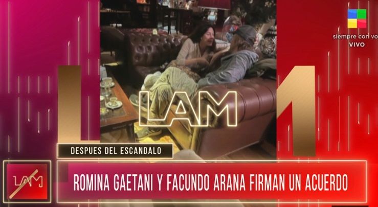Romina Gaetani y Facundo Arana se dieron un abrazo con mucho cariño