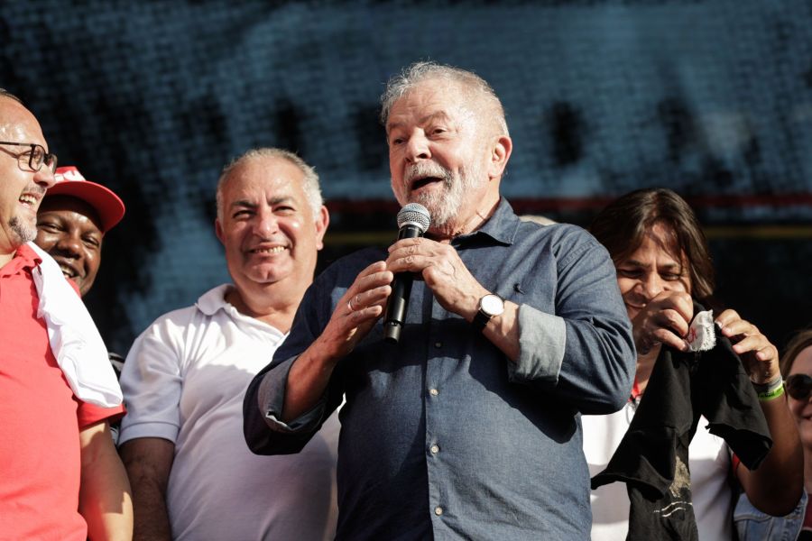 Former President Lula Speaks During An International Workers' Day Protest
