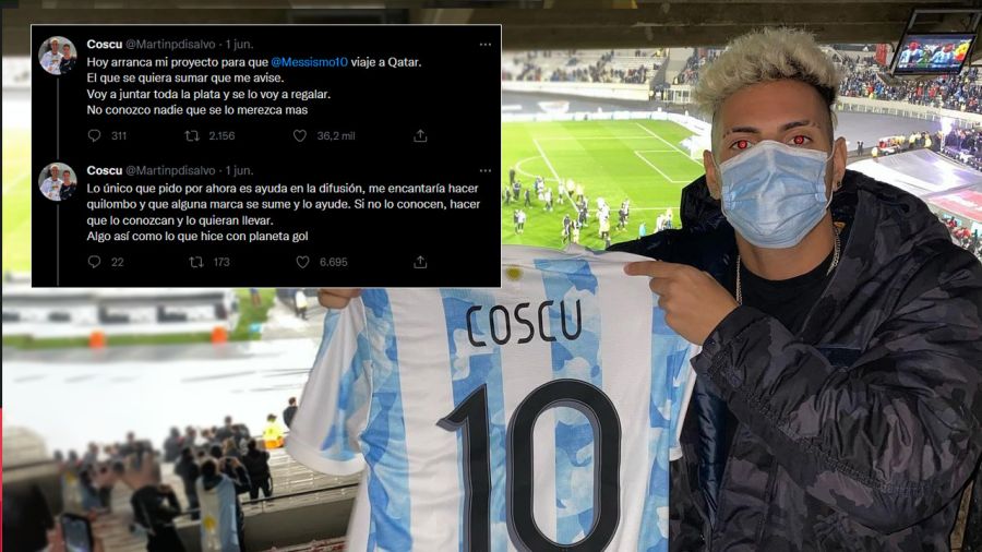 Coscu está realizando una campaña para llevar al Mundial a un fanático de Messi