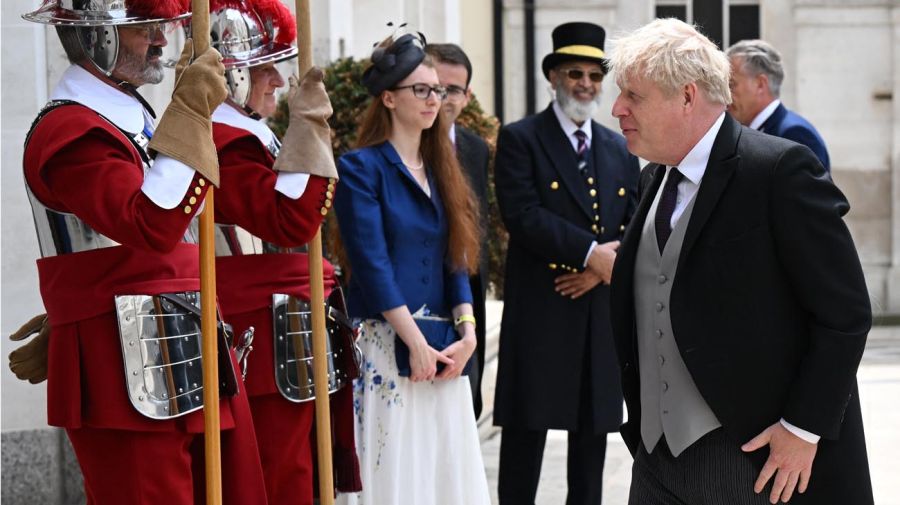 El primer ministro británico, Boris Johnson durante las celebraciones del jubileo de platino de la reina Isabel II 20220603
