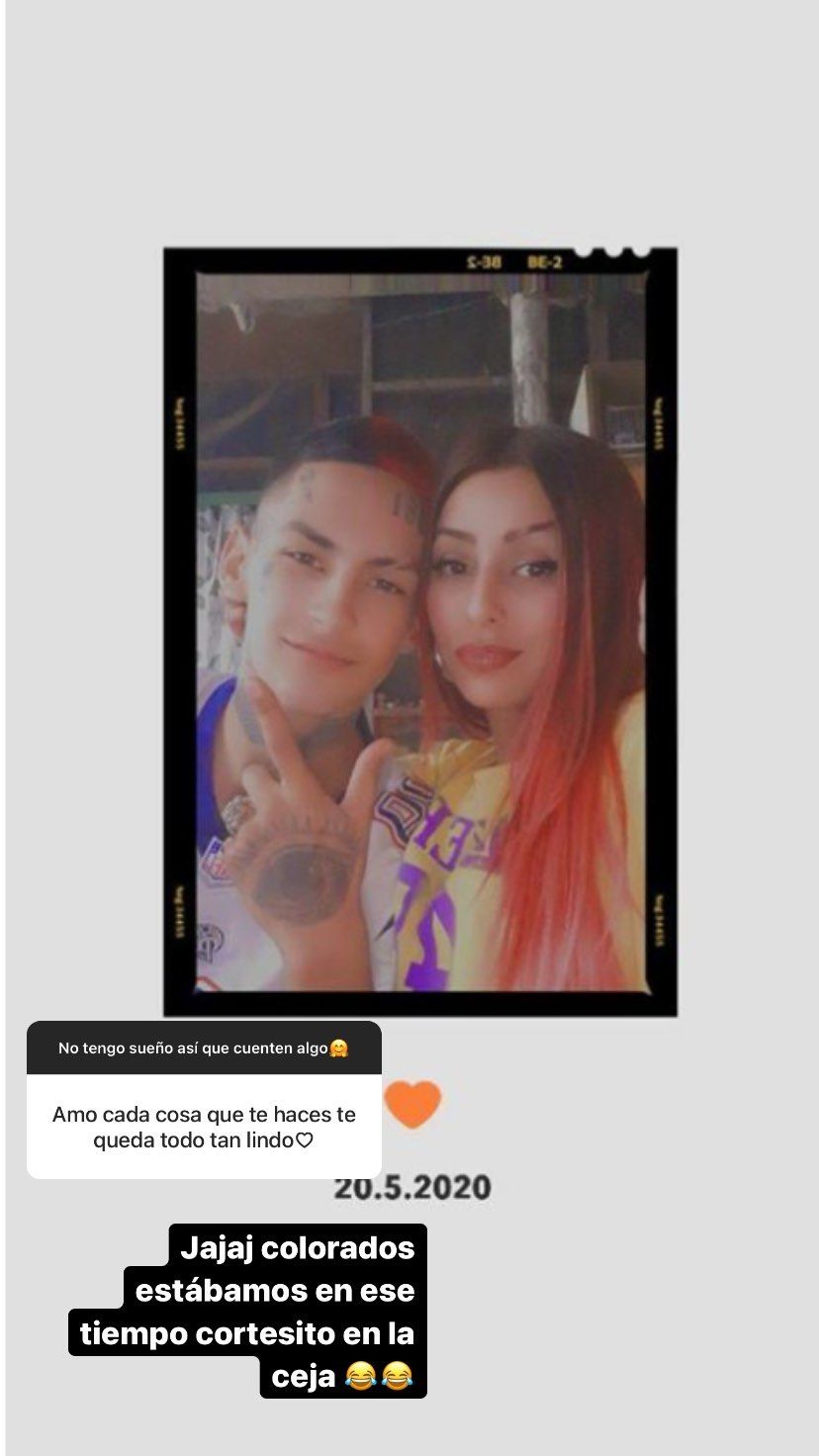 Tamara Báez filtró una foto de L-Gante sin tatuajes en la cara