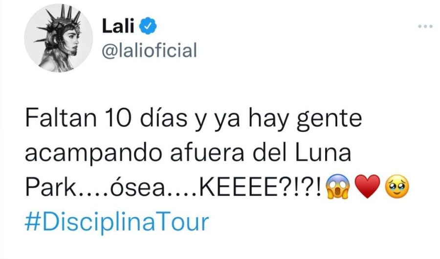 Lali reveló la locura que causa su próximo show en Argentina