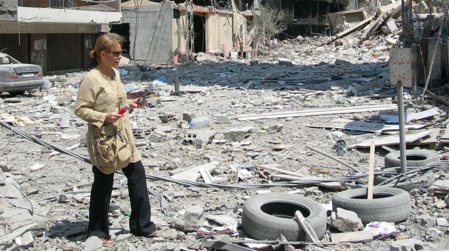 Karen Maron, corresponsal de guerra. Imagen de Libia. Misurata. Foto: Archivo