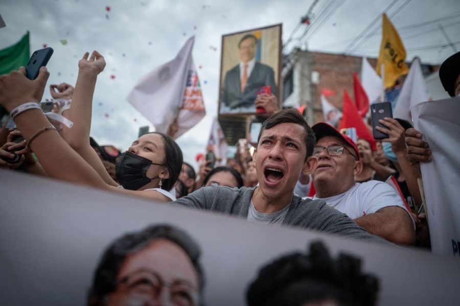 Le candidat présidentiel Gustavo Petro organise un rassemblement