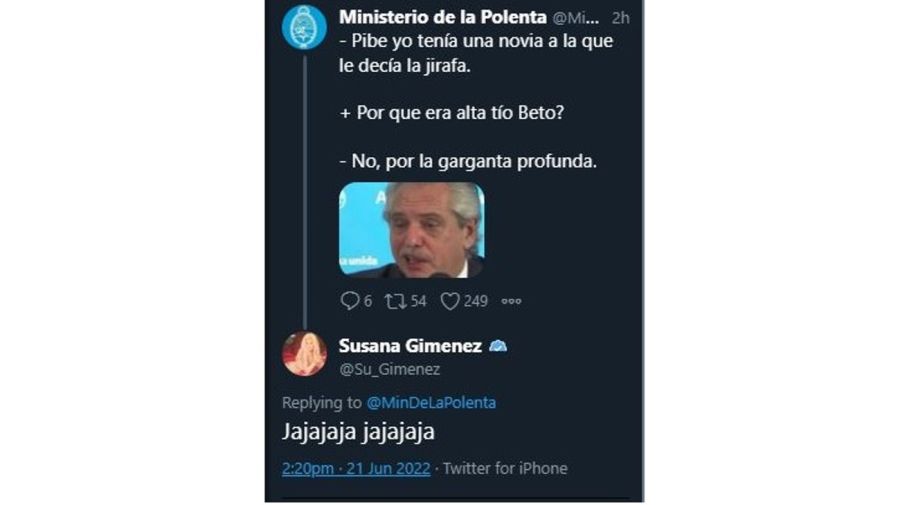 Burla Susana Gimenez Alberto Fernandez