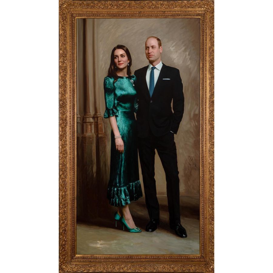Kate Middleton y el príncipe Guillermo inauguran su primer retrato juntos 