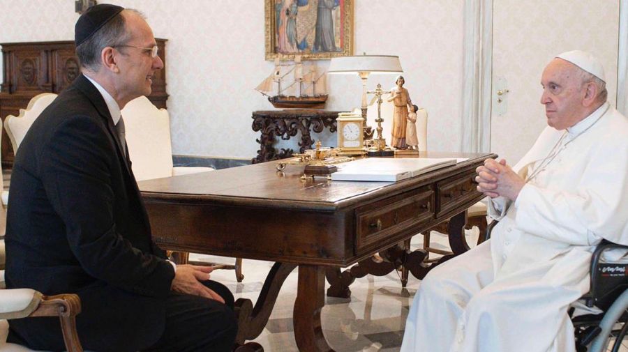 El Papa Francisco recibió al Gran Rabino Isaac Sacca de Argentina 20220624