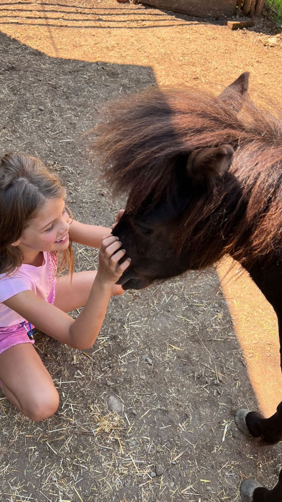 Wanda Nara compartió las dulces fotos de sus hijas con los ponis que tienen como mascotas 