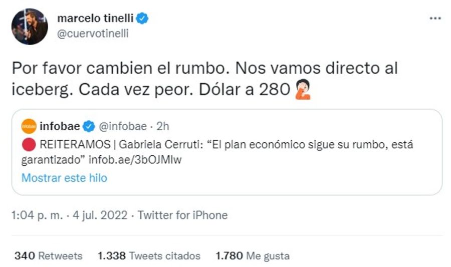 Marcelo Tinelli y la economía argentina 20220704