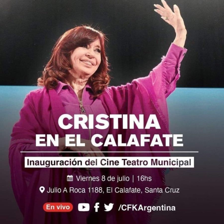 Cristina Kirchner en el Calafate 20220706