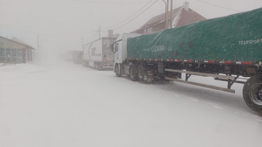 Fuerte temporal de nieve en la Cordillera de los Andes