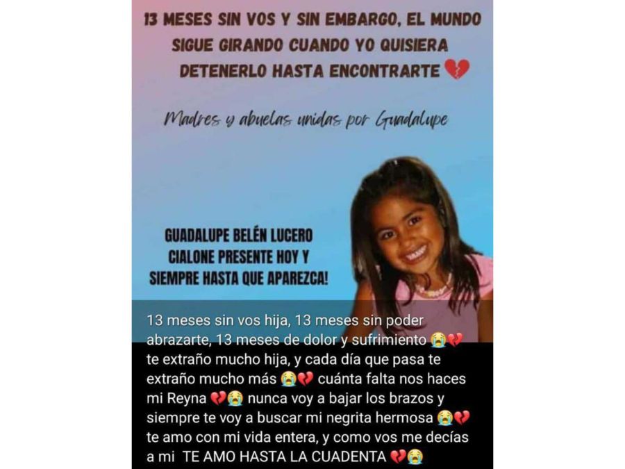 Carta a Guadalupe Lucero a 13 meses de su desaparición 20220715