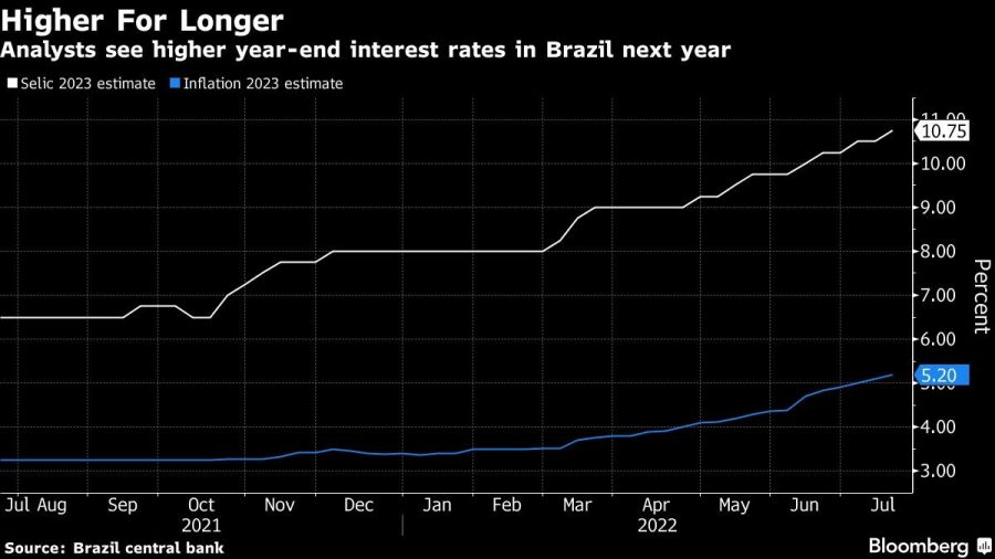 Analysts see higher year-end interest rates in Brazil next year
