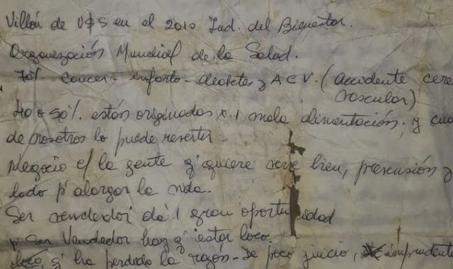 La carta del basural de Las Parejas.
