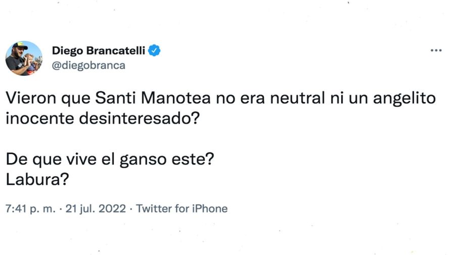 Diego Brancatelli contra Santi Maratea