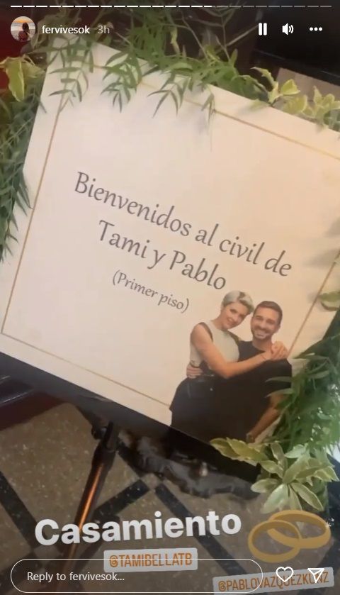 Tamara Bella se casó con Pablo Vázquez Kunz