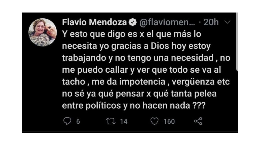 Flavio Mendoza tuitter 