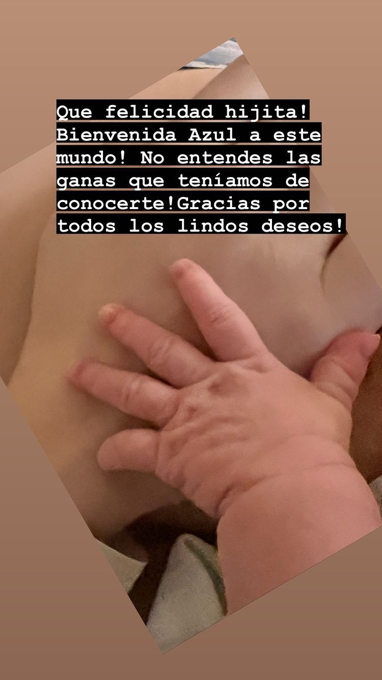Dalma Maradona dio a luz a su hija, Azul 