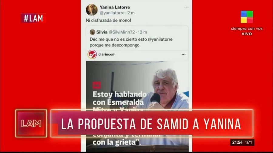 Yanina Latorre recibió una propuesta política