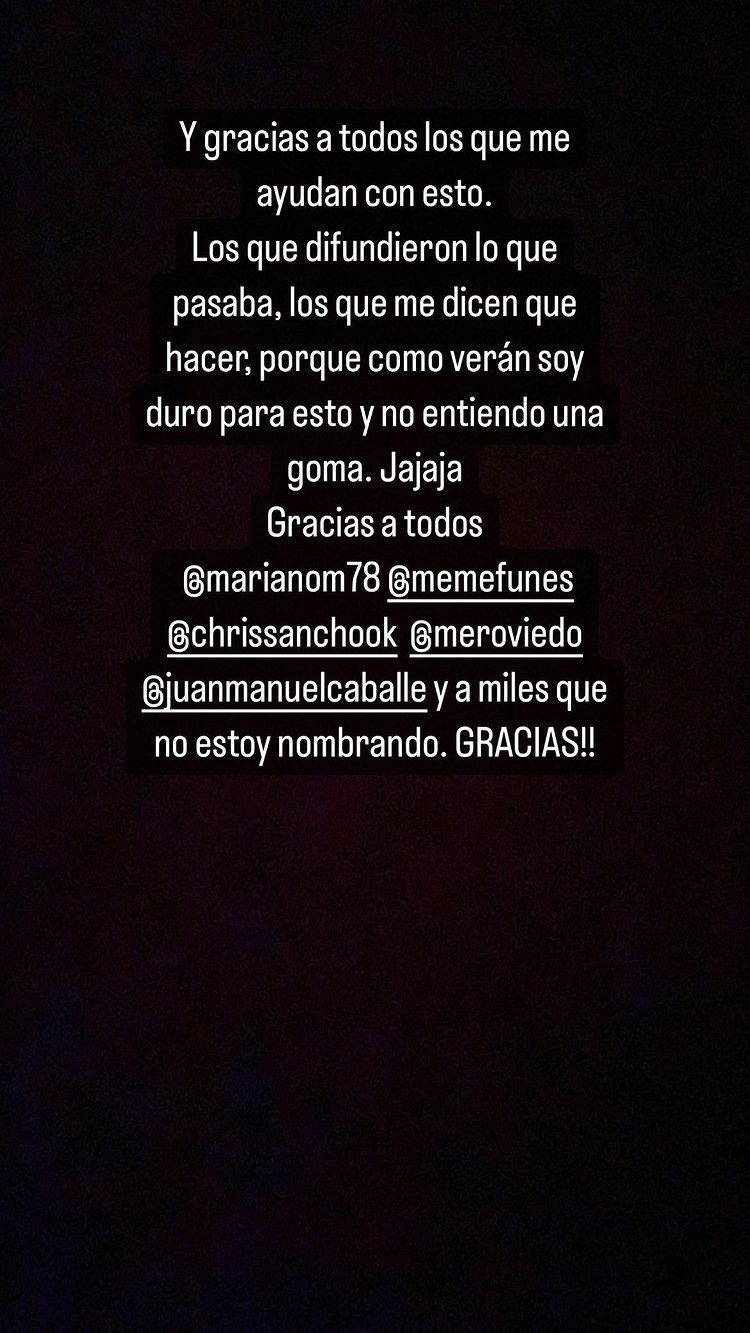 Nicolás Cabré volvió a Instagram con un descargo: 