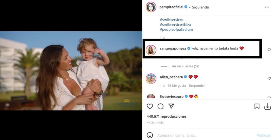 Pampita tuvo un tierno gesto con la China Suárez a través de redes sociales