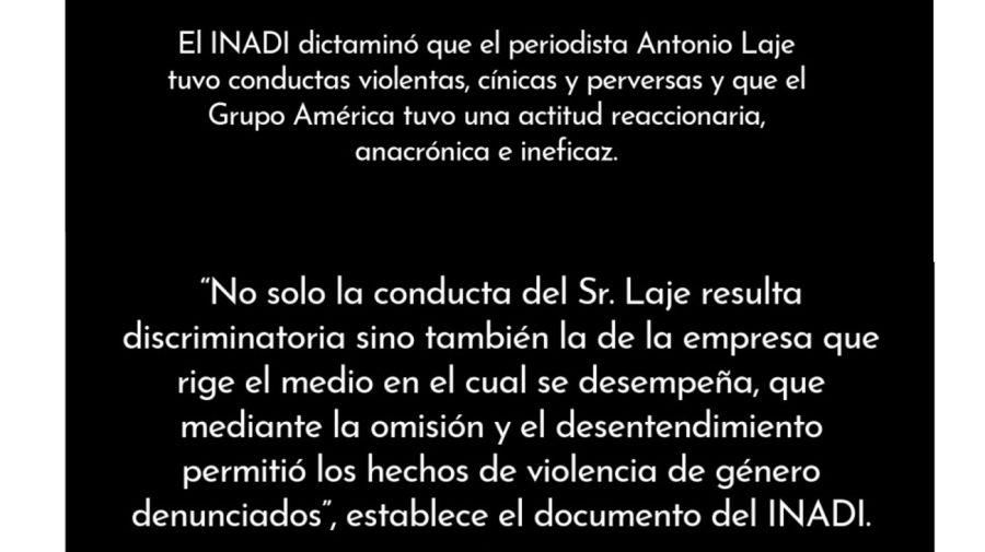 Demoledor dictamen del INADI contra Antonio Laje y América TV tras las  denuncias de sus compañeras | Exitoina