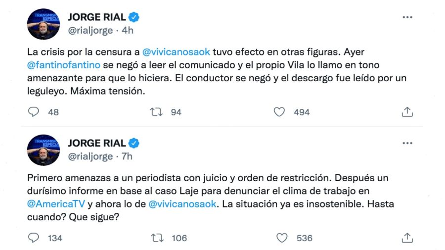 Jorge Rial reveló la interna de Daniel Vila con sus socios en América