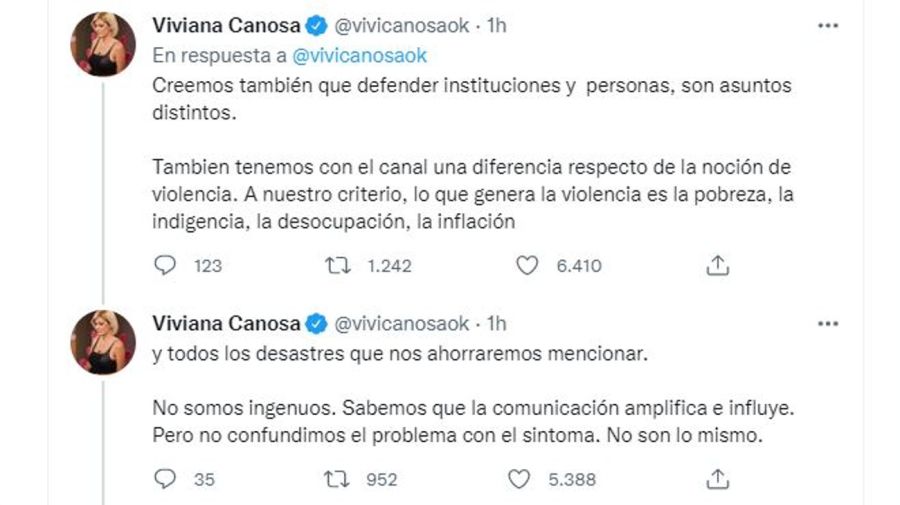 Viviana Canosa renuncia A24