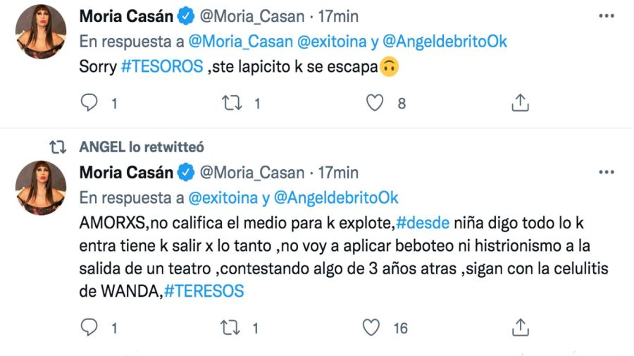 Moria Casan sobre su estallido en LAM