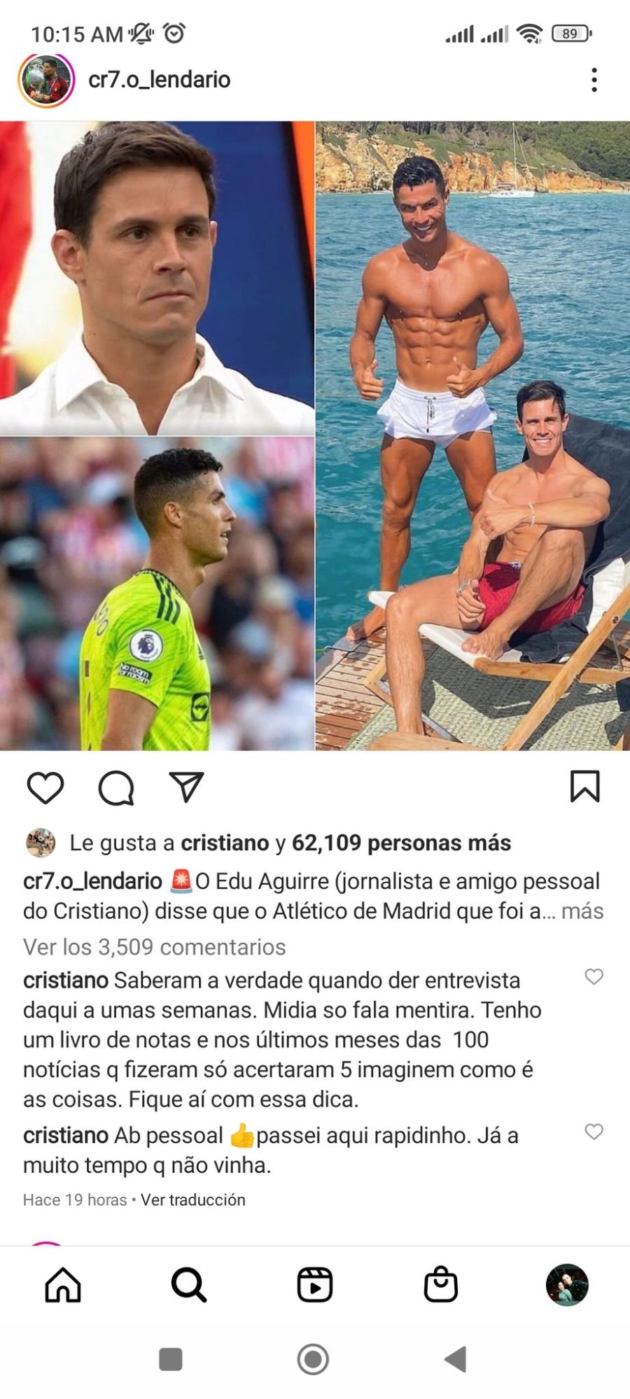 Cristiano en Instagram