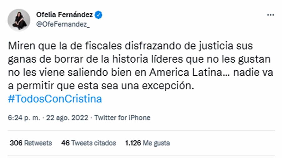 tweets pedido de 12 años a Cristina Frenandez 20220822