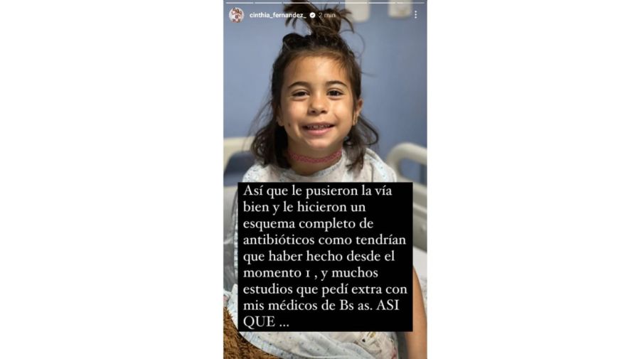 Cinthia Fernández contra la enfermera de su hija