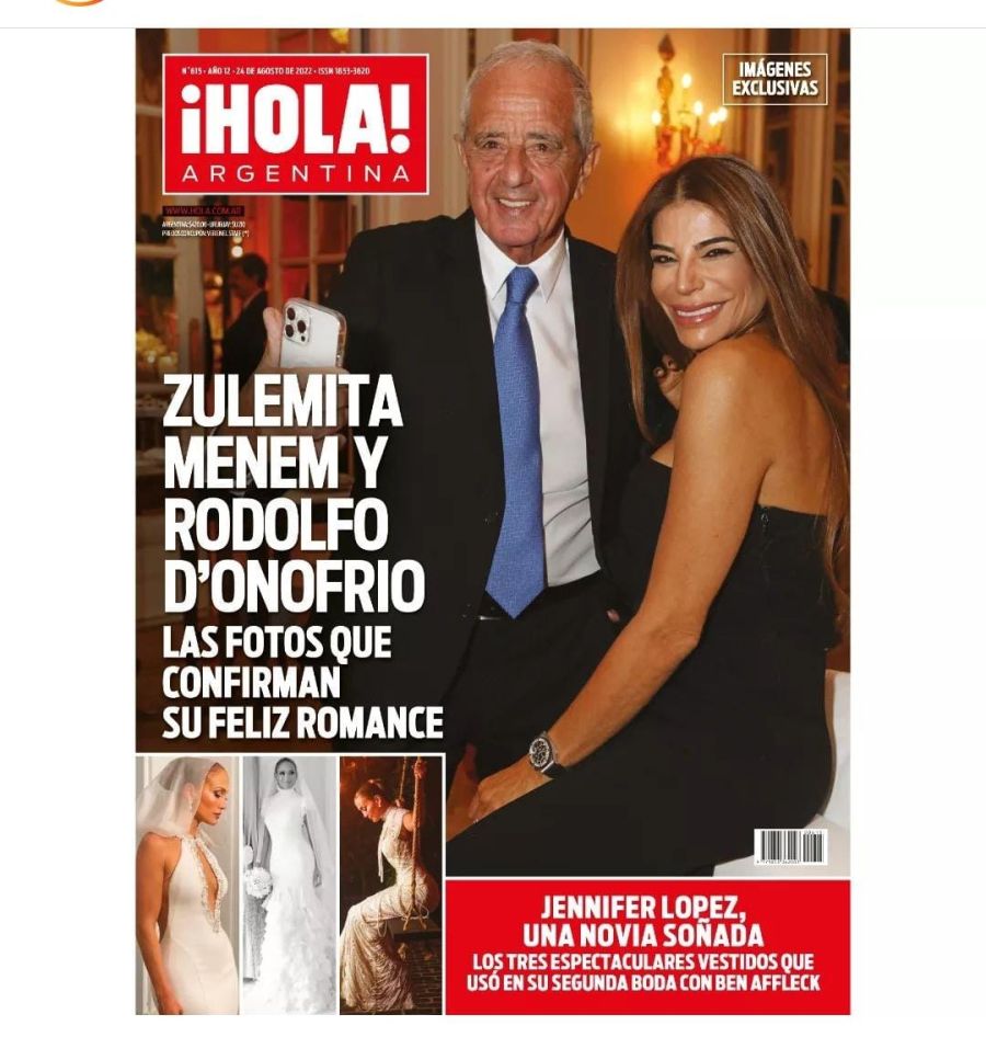 Zulemita Menem confirmó su romance con Rodolfo D’Onofrio