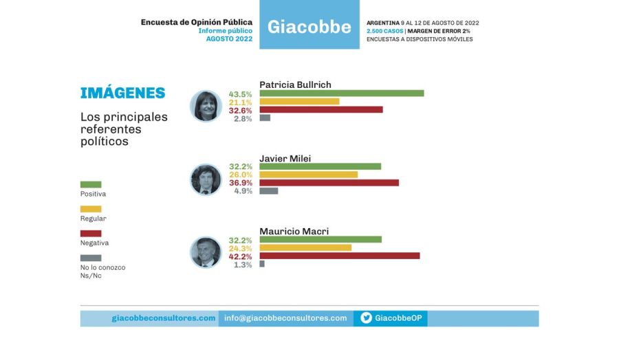 Encuesta de opinión pública Giacobbe 20220825