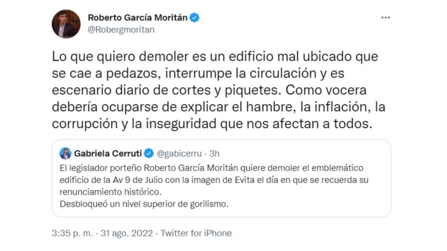 Proyecto de ley que presentó Roberto García Moritán