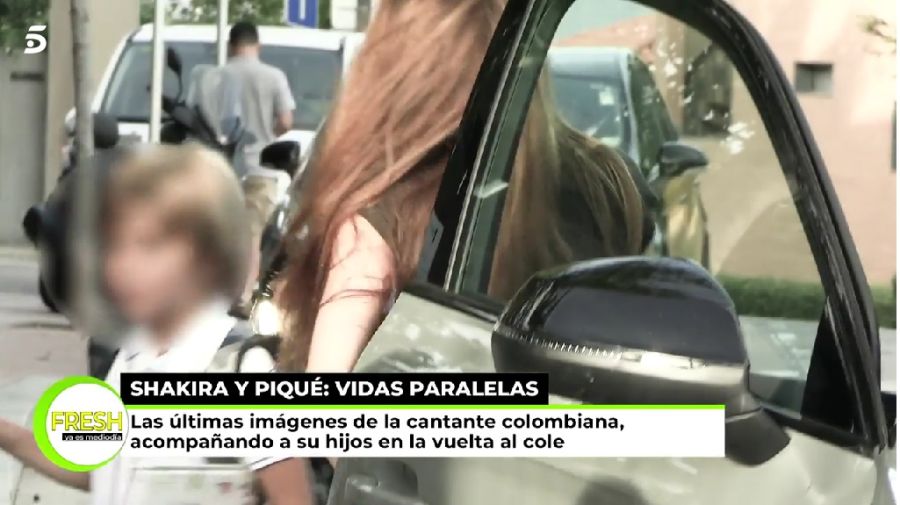Shakira reapareció en público llevando sus hijos al colegio en Barcelona