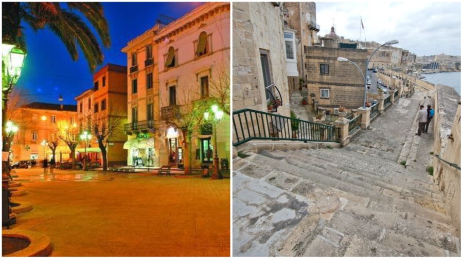 20220907 Olbia, localidad ubicada en Cerdeña, Italia, junto a una foto de Malta.