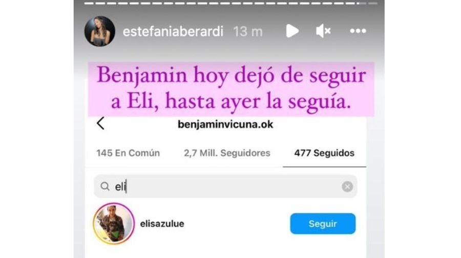 Benjamin Vicuña Instagram Eli Sulichin