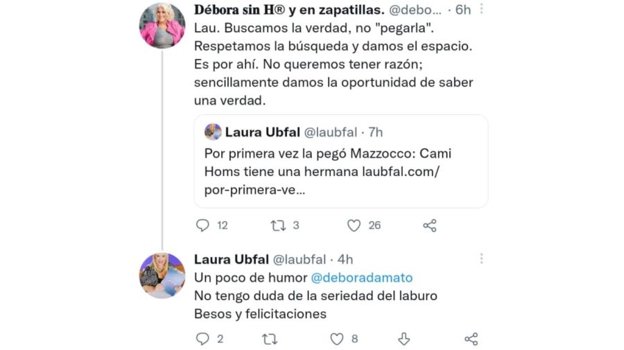 Cruce Laura Ubfal y Débora D'Amato