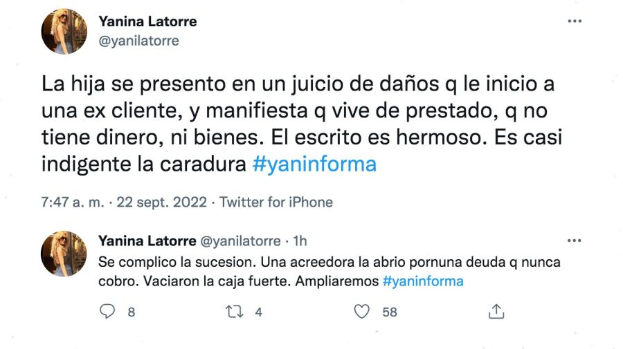 Yanina Latorre ¿sobre los juicios de Ana Rosenfeld?