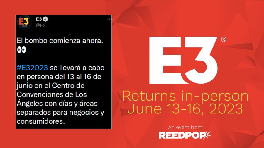 La E3 se realizará en junio de 2023 de forma presencial en Los Ángeles